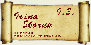 Irina Skorup vizit kartica